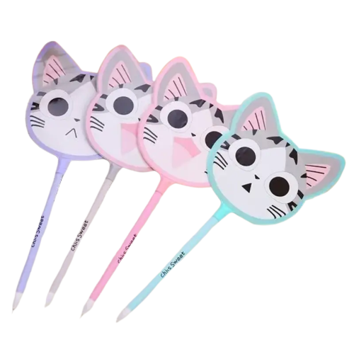 Stylos Chat à Paillettes L’accessoire Espiègle Pour Votre Trousse! Transparent Background