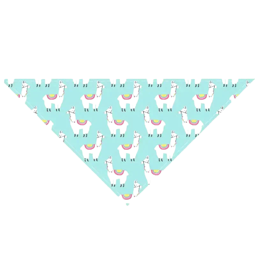 Bandana pour berger australien avec petits motifs d’arc-en-ciel et ’ll’ sur fond bleu Transparent Background