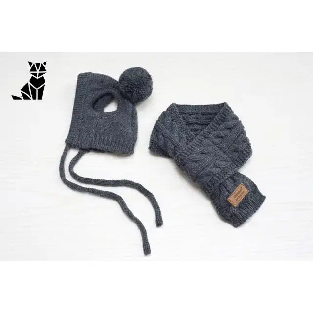 Bonnet pour Chien en Laine d’Hiver (avec écharpe)