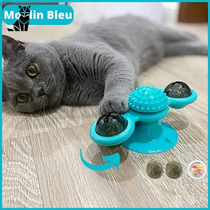 Catsmill™: Le Meilleur Jouet Moulin Rotatif Pour Votre Chat! Bleu