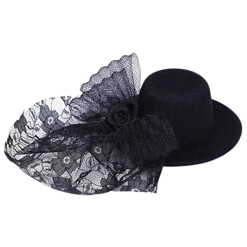 Chapeau pour Chat Noir Chic Transparent Background