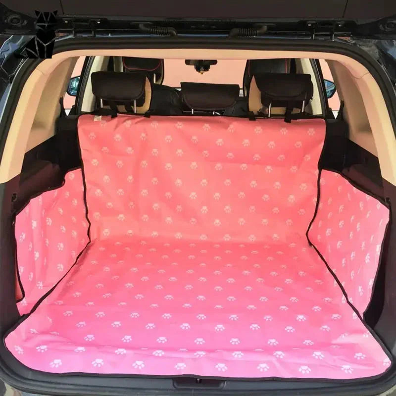 Sac de coffre en tissu Oxford avec motif de fleurs roses pour une protection optimale de la voiture