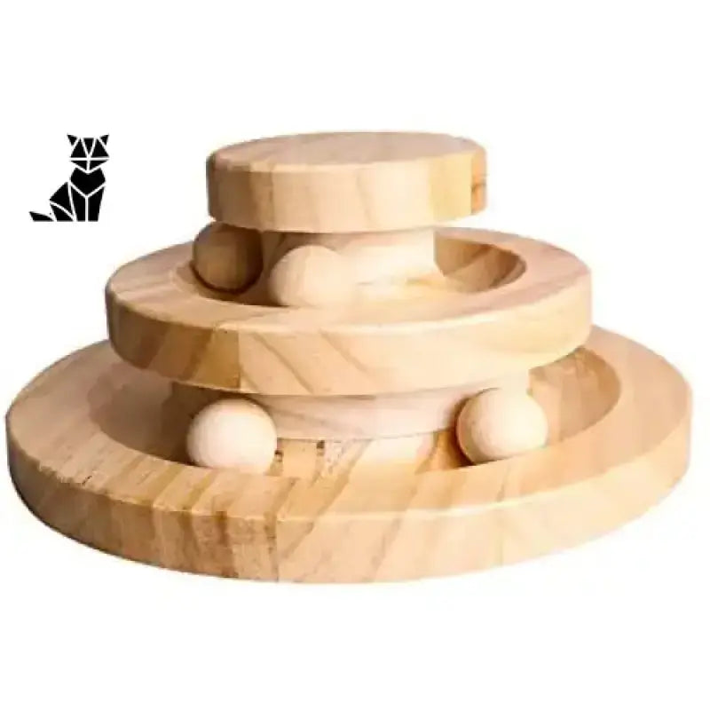 Jouet Interactif Parfait: Tour à Spirale En Bois Pour Chat