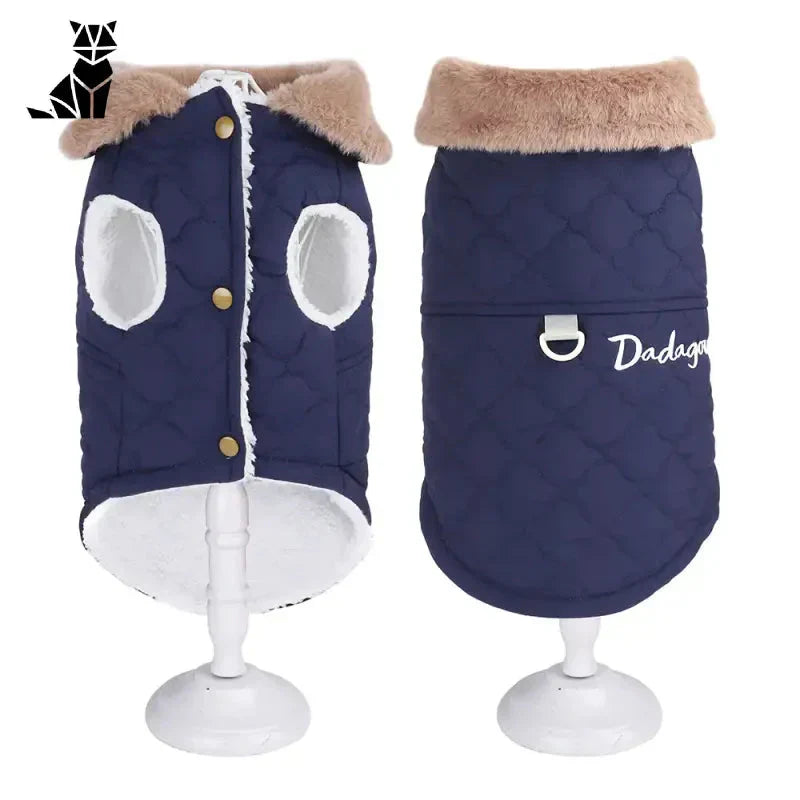 Manteau d’hiver pour chien - Manteau douillet à capuche avec col en fourrure pour votre animal de compagnie. Parfait pour les animaux d’hiver