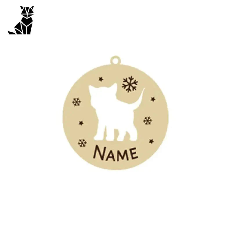 Ornement de Noël blanc unique avec chien - Pendentif chat personnalisé, parfait cadeau bijou