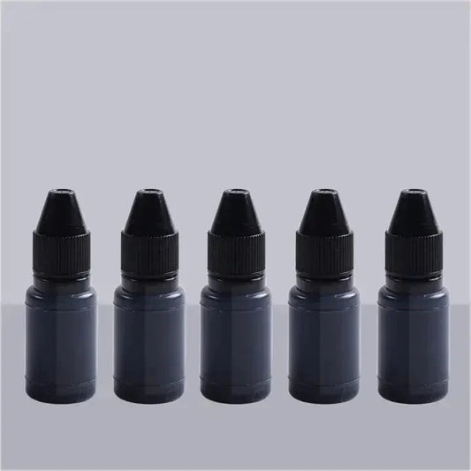 5 pcs flacon plastique noir avec vis pour recharge de cartouche d’encre : Encre de qualité supérieure