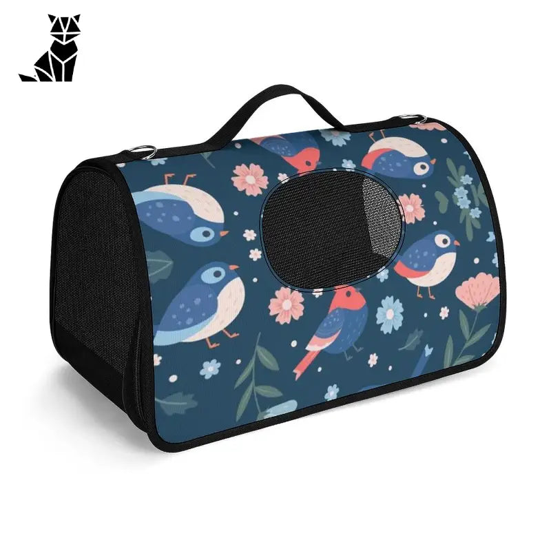 Enceinte portable motif oiseau bleu avec poignée ergonomique pour sac de voyage personnalisé