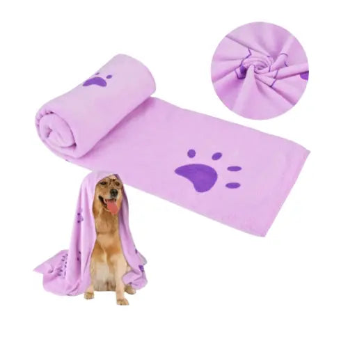 Serviette de bain en super fibre pour chien Transparent Background